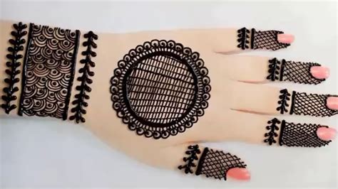 Marvelous gol tikki henna design for hands. Simple Mehndi Designs for Hands Gol Tikki Mehendi Design Tutorial 2020 Arabic Mehndi Back Hand ...