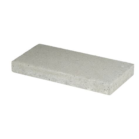 Rectangle Gray Concrete Patio Stone Common 8 In X 16 In Actual 7