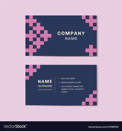 Business Card Template Front And Back Royalty Free Vector