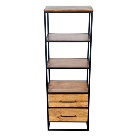 Hawthorne Collections Delancy Solid Mango Wood Bookcase Brown In 2022