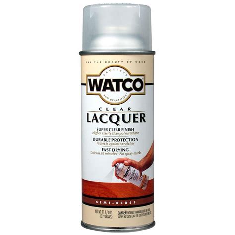 It is on a guitar that i am repairing and i have to remove some to repair the neck and from contributor m: Watco 11.25 oz. Clear Semi-Gloss Lacquer Wood Finish Spray ...
