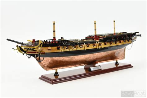 Uss Essex American Frigate Tall Ship Model Handcrafted From Wood