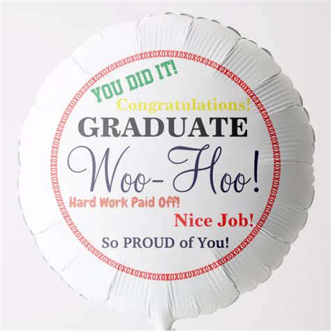 Graduation Woo Hoo Congratulations Balloon Zazzle
