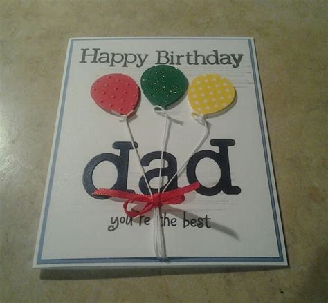 Dad Bday Card Happy Birthday Dad Handmade Crafts Dad Birthday