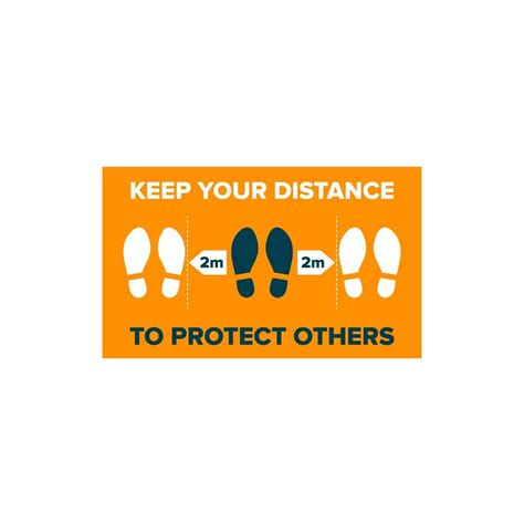 Keep Your Distance To Protect Others Floor Vinyl Rectangular