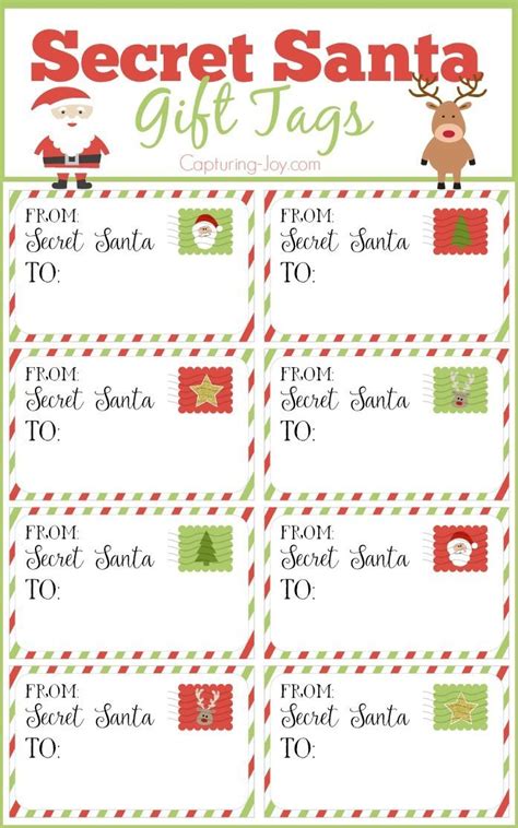Secret Santa T Tags For Christmas And Tips For An Effective T