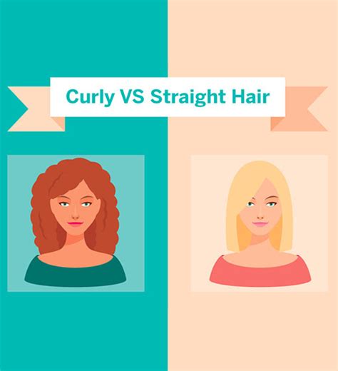 Curly Hair Versus Straight Hair Infographic — Mixed Makeup