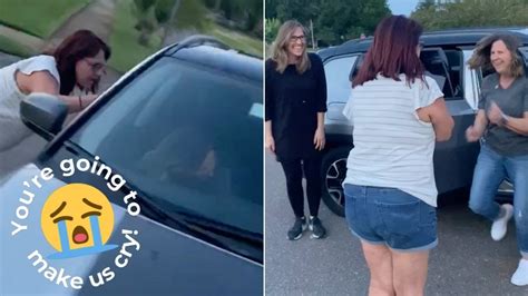 Pretend Traffic Collision Turns Out To Be Surprise Reunion For Mom