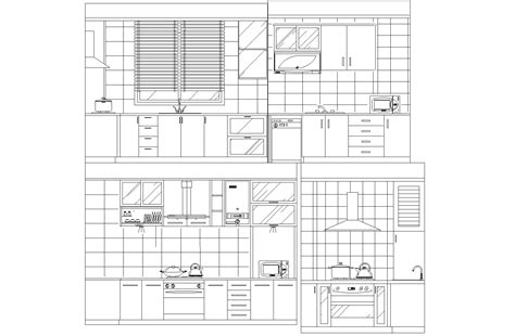 Kitchen Plan Detail Dwg Cadbull
