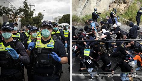 Covid 19 Australian Anti Lockdown Protesters Clash With Police Over