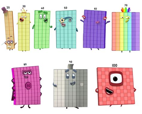 Numberblocks Stickers Glossy Vinyl 825 X 575 In Characters 0 10
