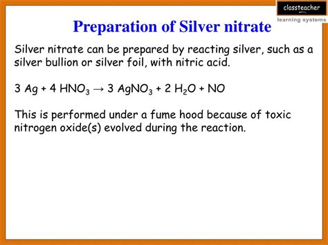 Ppt Preparation Of Silver Nitrate And Its Uses Powerpoint