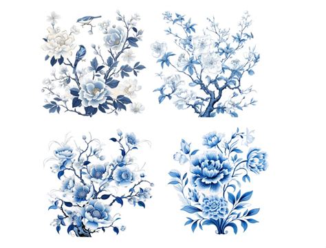 Chinoiserie Clip Art Digital Download Transparent Etsy