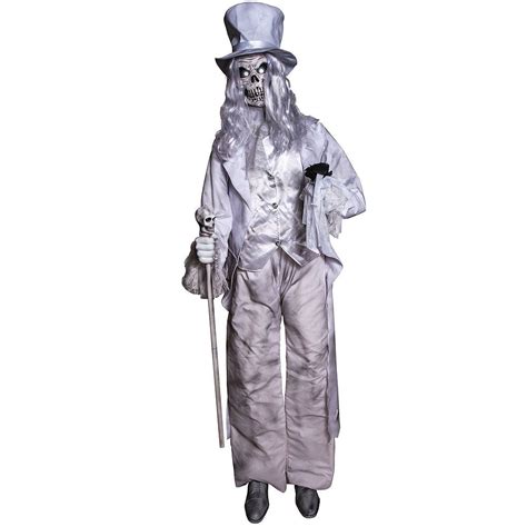 Animated Ghostly Gentleman 7ft Halloween Props Scary Halloween