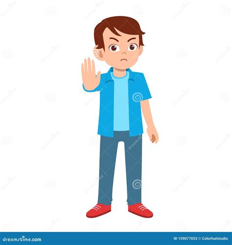 Handsome Good Looking Man Express His Emotion Stock Vector