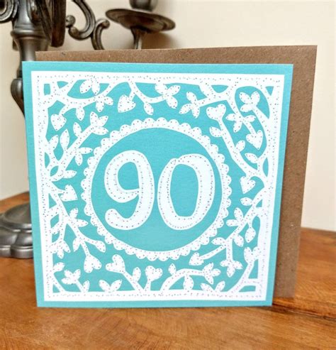 90th Birthday Card Womens Age 90 Birthday Card Etsy