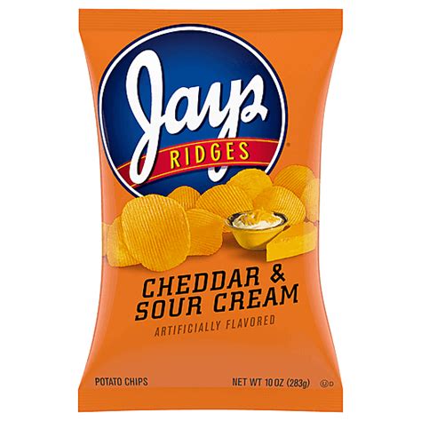 Jays Ridges Cheddar And Sour Cream Potato Chips 10 Oz Caseys Foods