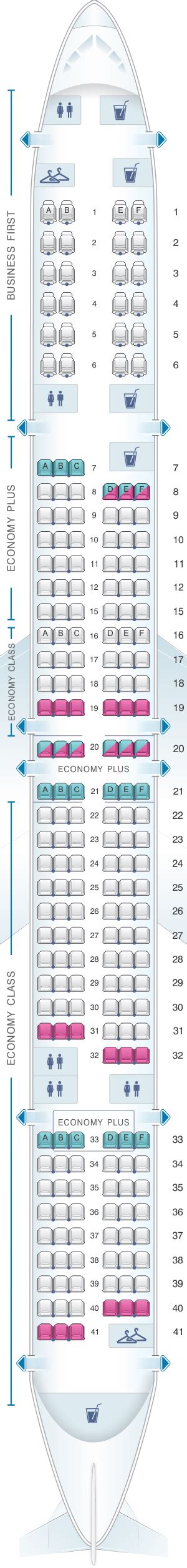Seat Map United Airlines Boeing B757 300 753 Seatmaestro