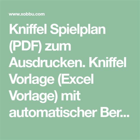 Spielanleitung kostenlos als pdf downloaden. Kniffelblock Pdf / Kniffelblock Kniffel Vorlage Pdf ...