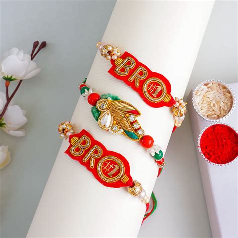 Send Set Of Bro Designer Rakhis Online