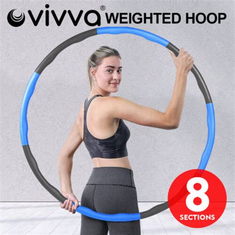 Weighted Hula Hoop Foam Padded Waist Fitness Body Massage Exercise