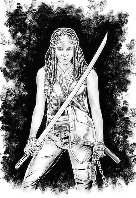 Michonne The Walking Dead Walking Dead Art The Walking Dead