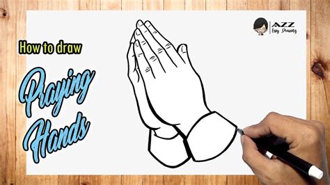 How To Draw Praying Hands Step By Step Youtube