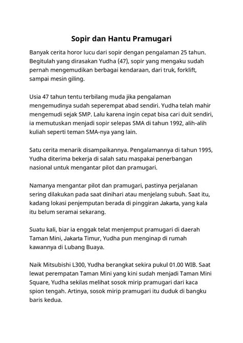 7 Cerita Horor Seram untuk Para Pemberani, Jangan Baca Sendirian!