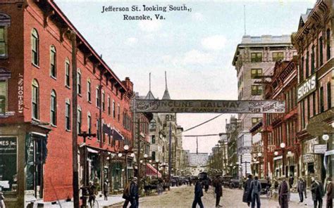 Looking South On Jefferson 1915 Tinted Roanoke History Virginia