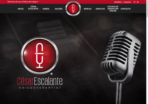 Diseño Web Para El Artista De Voice Over Cesar Escalante