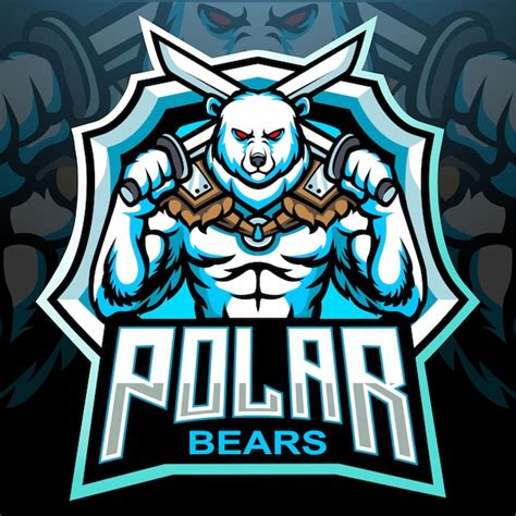 Premium Vector Polar Bear Mascot Esport Logo Design
