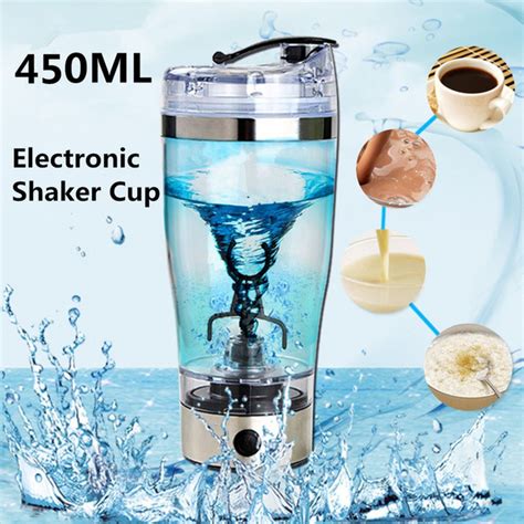 450ml Usb Recharge Protein Shaker Bottle Electric Mixer Cup Blender Portable Drink Mixing Cup