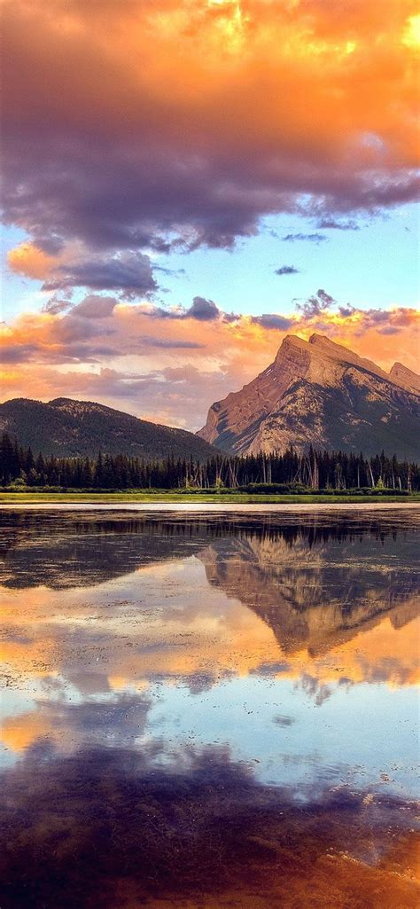 Mountain Lake Sunset Iphone 11 Wallpapers Free Download