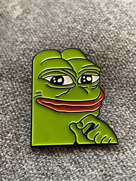 Pepe Enamel Pin Frog Pin Green Frog Pin Pepe Badge Pepe Etsy