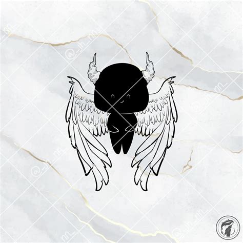 Angel And Devil Wings Svg Cute Digital Print Instant Download Cricut