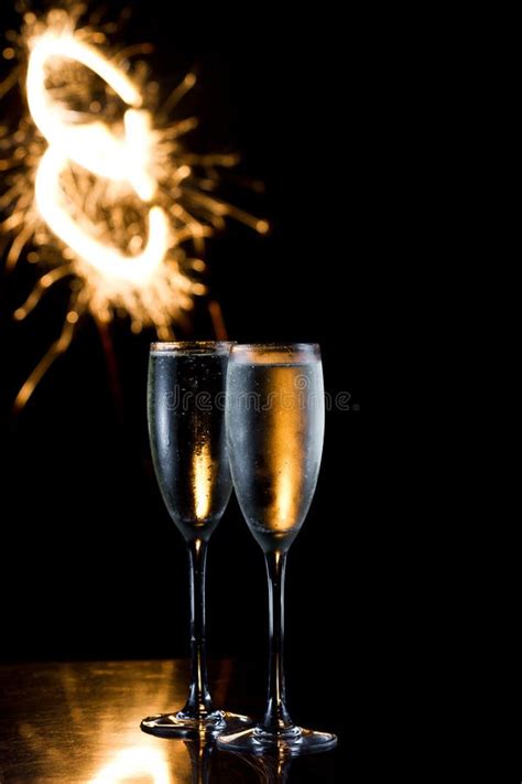 Champagne And Fireworks Stock Image Image Of Special 31989407