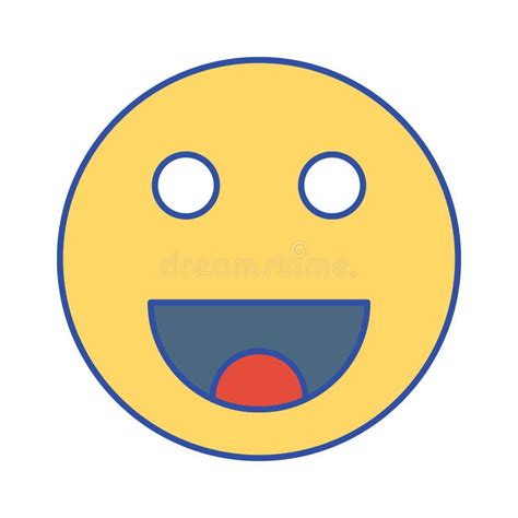 Pleased Emoji Isolated Vector Icon Which Can Easily Modify Or Edit
