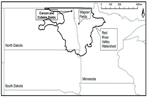 Map Of The Red River Valley Of The North Watershed Usa And