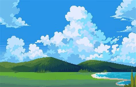 Clouds ☁️ Pixelart Illustration Digitalart Art
