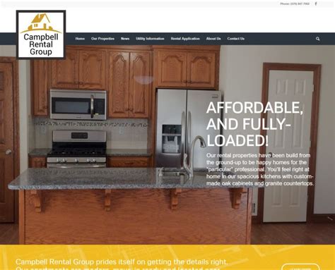 Campbell Rental Group Wordpress Property Managment Site Reich Web
