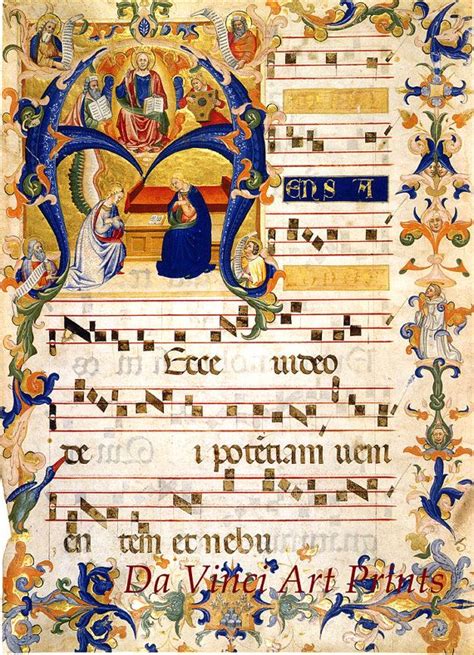 Fine Art Reproduction Illuminated Manuscripts Annunciation Etsy