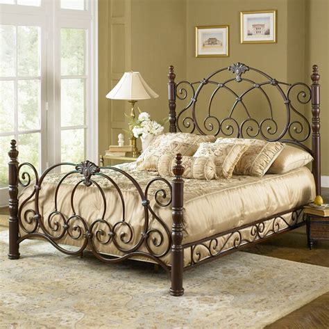 Strathmore Iron Bed Vintage Spice Finish Classic Scroll Work