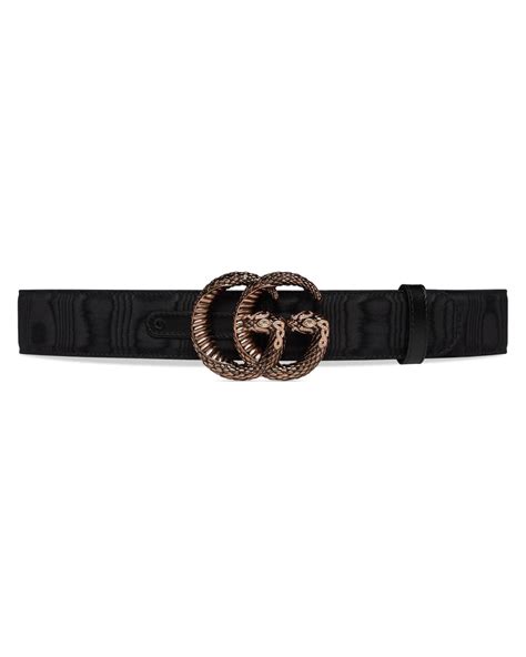 Gucci Belt With Double G Snake Buckle In Black Lyst