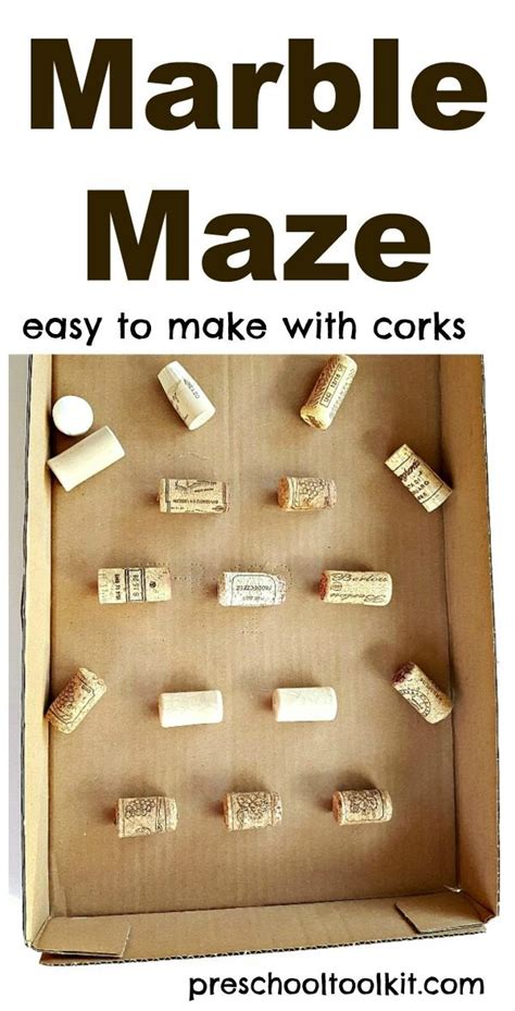 Marble Maze With Corks Steam Activity For Kids Recycled Crafts Kids