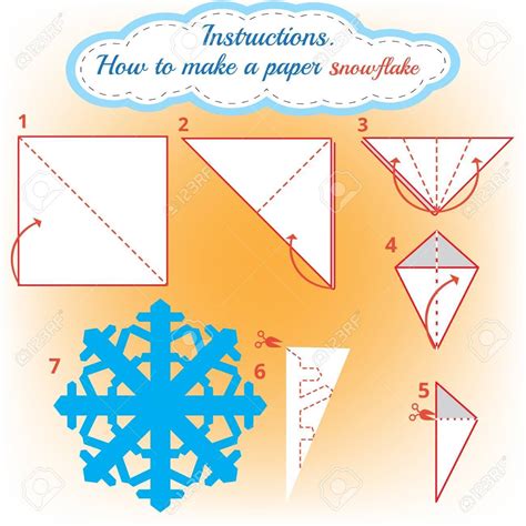Instructions How To Make Paper Snowflake Tutorial Christmas Snowflake