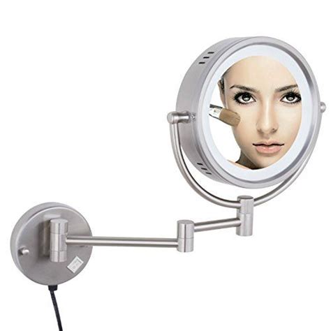 gurun 8 5 inch magnifying makeup mirror with 3 tones led lights double sided vanity mirror with