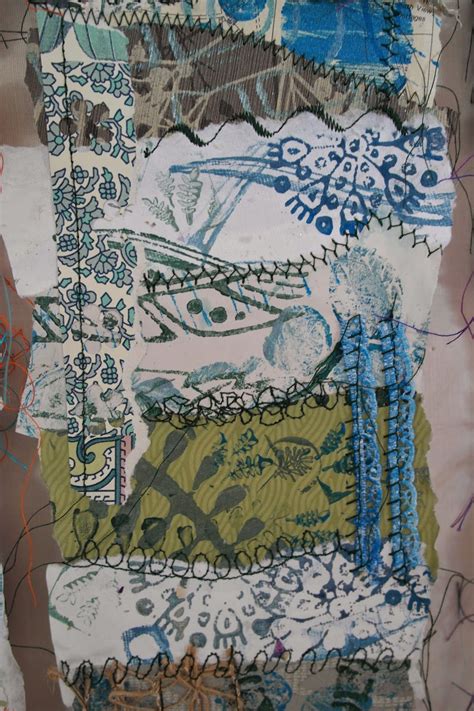 H Anne Made Print Collage And Stitch
