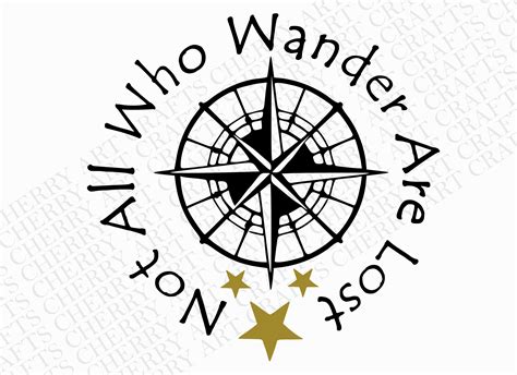 Not All Who Wander Are Lost Svg Svg Compass Svg Not All Who Etsy