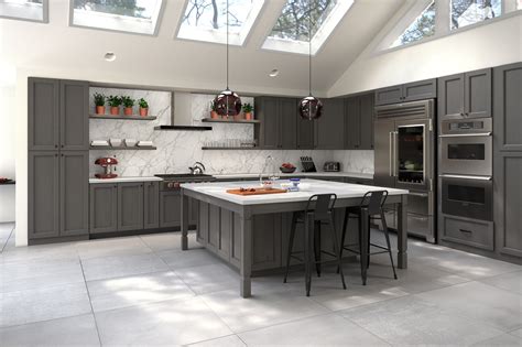 Providence Slate Grey Pre Assembled Kitchen Cabinets The Rta Store