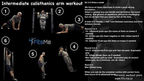 Intermediate Calisthenics Arm Workout Calisthenics Workout Bodyweight